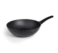 LACOR 26848 Poêle Wok anti-adhésive en aluminium forgé de haute qualité, convient pour tous les types de cuisinières y compris induction, Full Induction, Ø 28 cm, écologique et sans PFOA, noir
