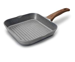 Lacor 27625 - Grill Stilo 24x24cm Aluminium - Gris Qualité Professionnelle | Ustensile professionnel durable; conçu pour un rendement optimal y nettoyage rapide et facile au lave-vaisselle