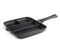 LACOR 27832 27832-Titanium Pro Pan with Non-Stick Individual Compartments 4 in 1, 32 x 26 cm, Aluminium, Black