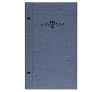Lacor 28372 Sandro Collection Porte-menu en Telflex avec vissage extérieur, thermoscellé en bleu, 16 x 28,5 cm