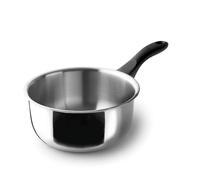 Lacor - 31214 - Casserole droite Garinox, acier inoxydable, finition polie brillante, poignée ergonomique en bakélite, 1 litre, à induction, non au four, lavable au lave-vaisselle, ø14cm