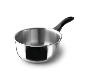 Lacor - 31314 - Casserole droite verseuse Garinox, acier inoxydable, bec verseur, poignée ergonomique en bakélite, 1 litre, à induction, non au four, lavable au lave-vaisselle, ø14cm