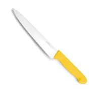 Lacor - 38312 - Couteau de cuisine Select, Couteau pour viandes blanches et volailles, Acier inoxydable, Coupe ferme et équilibrée, Manche TPV jaune ergonomique et antidérapant, 25 cm