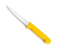 LACOR - 38370 - Couteau polyvalent Select, Couteau pour viandes blanches et volailles, Acier inoxydable, Coupe ferme et équilibrée, Jaune Manche ergonomique et antidérapant en TPV, 15 cm