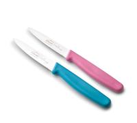 LACOR - 39085 - Couteaux de Cuisine Professionnels, Set Couteau Cuisine, Set 2 Pièces, Couteau d’Office, Dentelle Lisse et Dentelée, Acier Inoxydable, Série Etern, Lame de 10 cm, Bleu et Magenta