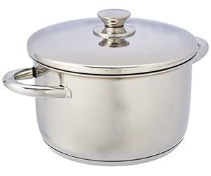 Lacor 40124 - Pot avec revêtement en acier inoxydable Vitrocor, argent
