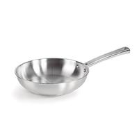 LACOR - 45420 - Poêle Foodie, Poêle en Acier Inoxydable 18/10, Sans Revêtement Antiadhésif, Convient à Tous Types de Cuisinières, y compris l'Induction et le Four, Compatible Lave-Vaisselle, Ø20cm