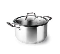 Lacor - 47024 - Casserole Origin avec couvercle, Acier inoxydable 18/10, Couvercle en verre trempé, Vanne de sortie de vapeur, 5,2 litres, Admission à induction, Lavable au lave-vaisselle, Va au four, Ø24cm