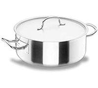 Lacor 50036 - Cassole, argent, 36 cm Qualité Professionnelle | Fabriqué en acier inoxydable de qualité alimentaire; haute résistance à la corrosion et usure quotidienne