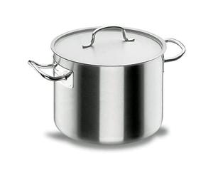 Lacor 50135 - Pot bas avec Couvercle Chef Classic en acier inoxydable de 36 | Fabriqué en acier inoxydable de qualité alimentaire; haute résistance à la corrosion et usure quotidienne
