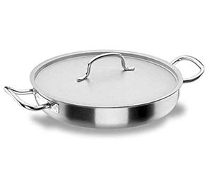 Lacor 50660 - Poêle à paella avec acier inoxydable Couvercle Chef-Classic
