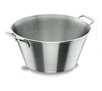 Lacor 50832 Bassine Conique avec Anses 32 cm, Argent Métallique