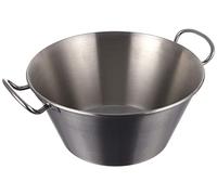 Lacor 50832 - Chaudron conique avec poignée en acier inoxydable 32 cm