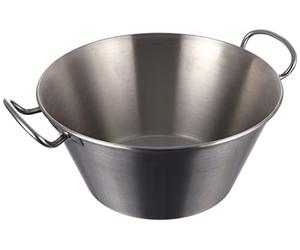 Lacor 50832 - Chaudron conique avec poignée en acier inoxydable 32 cm