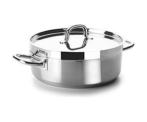 Lacor 54024 - Gratin Chef Luxe avec acier inoxydable Couvercle de 24 cm