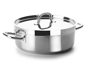 Lacor 54028 - Caisson Chef Luxe avec acier inoxydable Couvercle de 28 cm | Fabriqué en acier inoxydable de qualité alimentaire; haute résistance à la corrosion et usure quotidienne