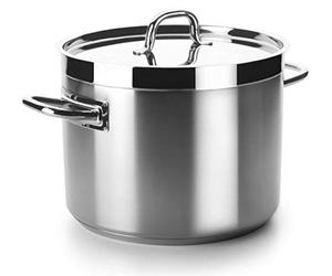 Lacor 54131 - Pot bas avec Couvercle Chef Luxe 32 cm en acier inoxydable | Fabriqué en acier inoxydable de qualité alimentaire; haute résistance à la corrosion et usure quotidienne