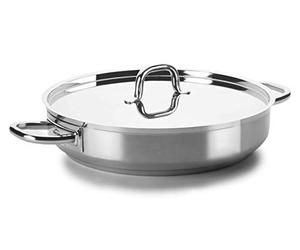 Lacor 54645 - S - Poêle à paella sans Couvercle 45Øcm Chef Luxe en acier