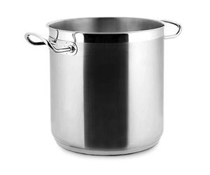 Lacor 57124 - Pot droit sans Couvercle Eco Chef 24 cm en acier inoxydable