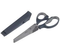 Lacor 60022 - Ciseaux à 5 coupes + Peigne de nettoyage - Rouge | Ustensile professionnel durable; conçu pour un rendement optimal y nettoyage rapide et facile au lave-vaisselle