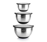 LACOR - 60049 - Set de 3 bols Adapt, Empilables, Avec couvercle hermétique, Stockage, Polyvalent, Acier inoxydable 18/10