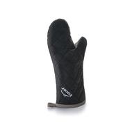 Lacor - 60073 - Mitaine de cuisine avec extérieur en polyacrylate, garnissage en coton et polyester, doublure en coton, grande manche, couleur noire, taille 43 cm.