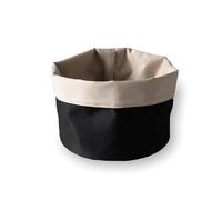LACOR - 60092 - Corbeille à pain Black, coton, viscose, lavable en machine, pliable, multifonction, réversible, empilable, polyester, Ø 15 cm