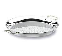 Lacor 60134 - Paella valencienne 34cm 6 portions Acier Inox | Fabriqué en acier inoxydable de qualité alimentaire; haute résistance à la corrosion et usure quotidienne
