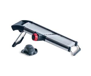 Lacor - 60274 - Mandoline ProSlice, 2 lames, 2 types de coupe, Tranches 0-9 mm, Julienne 4,5 et 9 mm, Protège-doigts, Lame amovible, Acier inoxydable, 41,5x13,5 cm