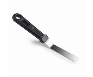 Lacor 60442 - Mini spatule inclinée, Acier Acier Inox, 2x9 cm | Fabriqué en acier inoxydable de qualité alimentaire; haute résistance à la corrosion et usure quotidienne