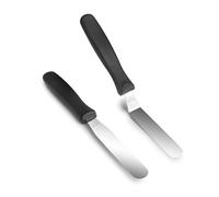 Lacor - 60493 - Set de 2 Mini Spatules, Acier Inoxydable, 22,5 x 11,5 Cm et 22 x 10,5 Cm, Idéal pour le Placage, Léger et Précis, Poignée Ergonomique et Lavable au Lave-Vaisselle