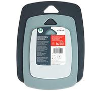 Lacor 60500 Lot de 3 planches à découper double face, polypropylène, sans BPA, plastique Multicolore