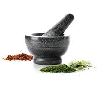 LACOR 60512 Mortier avec Pilon Pierre/Granit Noir 12 x 8 cm