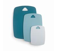 Lacor - 60555 - Jeu de 3 planches à découper OCEAN, planche à découper, idéal pour couper des aliments, trou suspendu, polypropylène, Dimensions: 20x15 cm, 30x20 cm et 35x25 cm, Bleu