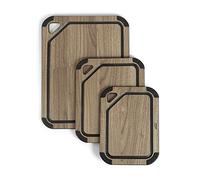 LACOR Planche à découper en Fibre de Bois + Silicone, Noyer, Grande