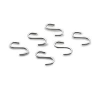 Lacor 60700 - Ensemble de 6 crochets en acier inoxydable qualité | Fabriqué en acier inoxydable de qualité alimentaire; haute résistance à la corrosion et usure quotidienne