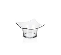 Lacor - 60782 - Bol carré transparent Degustare, lot de 6 unités, Sans BPA, réutilisable et incassable, lavable au lave-vaisselle, Vaisselle pour traiteur et fêtes, Mélamine, 80 ml