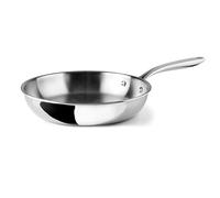 LACOR - 60856 - Poêle à Frire Trichef, 20 cm, Acier Inoxydable 18/10 et Aluminium Trois Couches, Poignée Ergonomique en Fonte D’acier, Adaptée à L’induction, au Four et au Lave-vaisselle