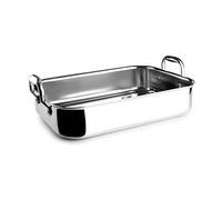 Lacor Plat à rôtir TriChef 35 x 26 cm Inox 18/10 5 L – Induction, Four, Lave-vaisselle