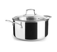 Lacor - 60870 - Cocotte Trichef, 3 L, 20 cm, Acier Inoxydable 18/10 et Aluminium 1060 Trois Couches, Poignées et Bouton en Acier Moulé, Adaptée à l’Induction, au Four et au Lave-Vaisselle