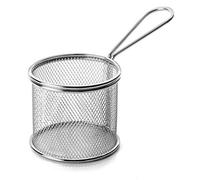 Lacor 61009 - Panier rond en acier inoxydable. 9Øcm | Fabriqué en acier inoxydable de qualité alimentaire; haute résistance à la corrosion et usure quotidienne