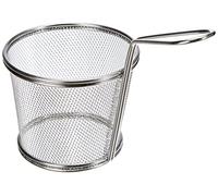 Lacor 61053 - Panier rond, panier en acier inoxydable, gris, 12x12x10 cm