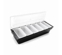 Lacor Distributeur de condiments 61136 – 6 pièces avec couvercle 450 ml, argenté