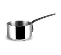 Lacor - 61144 - Mini Casserole Trimétal, Diamètre 8,5 cm, 270 ml, Acier Inoxydable 18/10 et Noyau en Aluminium, Poignée Ergonomique avec Revêtement en Titane PVD, Élégante et Fonctionnelle
