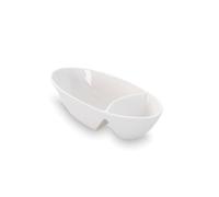 Lacor - 61244 - Plateau en porcelaine olive, 19x9 cm, convient pour le four, le micro-ondes et le lave-vaisselle, idéal pour servir des hors-d’œuvre et des sauces, design élégant et durable