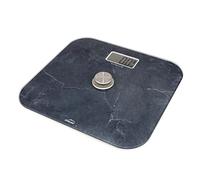 Lacor - 61742 - Balance de bain avec système EcoMove Effet marbre, verre extra plat trempé de 5 mm, écran LCD, dimensions 31 x 29 x 5 cm