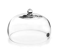 LACOR 61817 | Bell for Magic Smoker | Glass Lid with Valve | Allows The Entry, steam and Aromas to Smoke and Flavour Food | Ø 25x14 cm, Crystal, Black