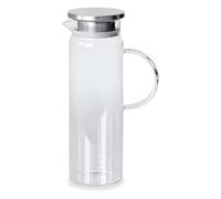 Lacor - 61952 - Carafe d’eau Verre borosilicaté - Bouchon en acier inoxydable - Filtre passoire - Parfait pour limonade, café glacé, thé - Lavable au lave-vaisselle - 1,7L.