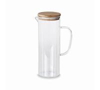 Lacor 61953 - Carafe en verre borosilicate - Couvercle en bambou - Filtre | Ustensile professionnel durable; conçu pour un rendement optimal y nettoyage rapide et facile au lave-vaisselle