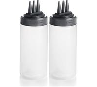 LACOR - 61974 - Bouteille tri Bouteilles, pour la décoration, Pâtisserie, pour la Personnalisation des Plats, Idéal pour Les sauces, Polyéthylène, sans BPA, 0,45 litres (Lot de 2)